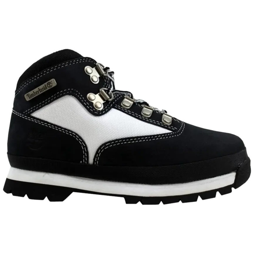 Big Kids Size 5 - Timberland Juniors Euro Hiker Mid Lace Hiking Boots Navy White